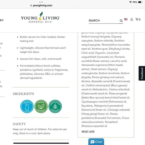 Young Living Lavender Shampoo & Conditioner Set-8 fl oz each- new sealed - Picture 5 of 9